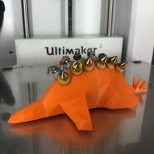 stegosaurus nozzle holder dinosaur 3d print model - Mito3D