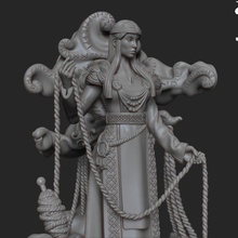 frigg art figure viking woman norse clouds beauty fate goddes pressuported 3d print model - Mito3D