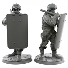 009 shield army modern pistol soldier warhammer miniature tabletop infantry 28mm wh40k 32mm 3d print model - Mito3D