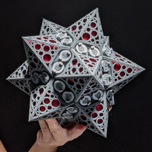 Gotico stella palla negozio Natale decorazione sospeso stile albero natale assemblaggio dodecaedro festoso geometria arredamento vacanza celebrazione stellato 3d print model - Mito3D