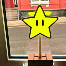 Super Mario leuchtenden Star Garten 3d print model - Mito3D