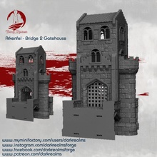 Arkenfel köprü 2 ev kapısı oyuncaklar oyunlar bina fantezi arazi Arkefel 3d print model - Mito3D