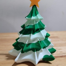 espiral Navidad árbol doble extrusora impresoras jardín color 3d print model - Mito3D