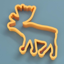 cervo biscotto taglierina giardino Natale cottura cucina cookiecutter biscotti 3d print model - Mito3D