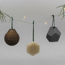 set christmas ornaments & garden baubles 3d print model - Mito3D