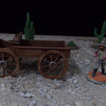 buckboard wagon jouets Jeux terrain véhicule sauvage Chariot Ouest occidental dispersion 3d print model - Mito3D