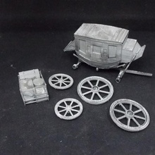 diligencia juguetes juegos terreno vehículo salvaje vagón Oeste dispersión 3d print model - Mito3D