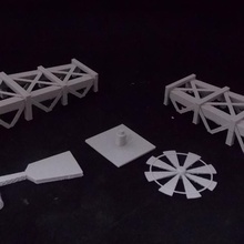 bonne heure américain Moulin vent jouets Jeux terrain tour sauvage Ouest dispersion 3d print model - Mito3D