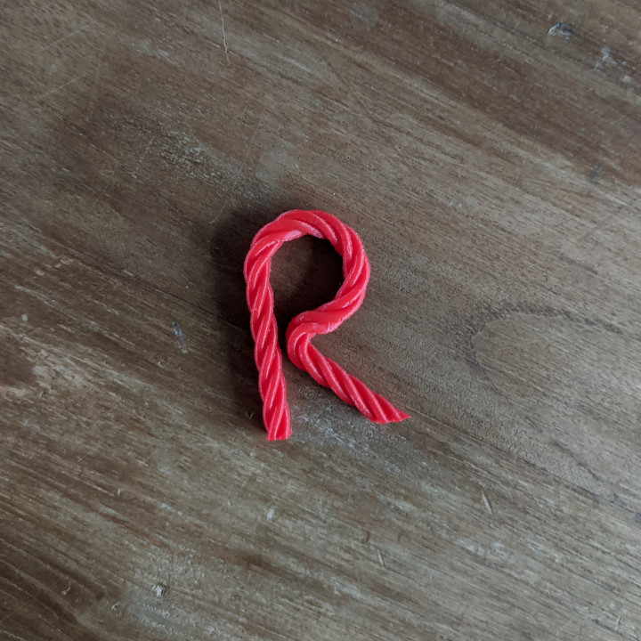 braided letter & garden braid 3D print model - Mito3D