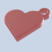 cœur Collier pendentif bijoux cadeau l'amour demi skette schmuck 3d print model - Mito3D