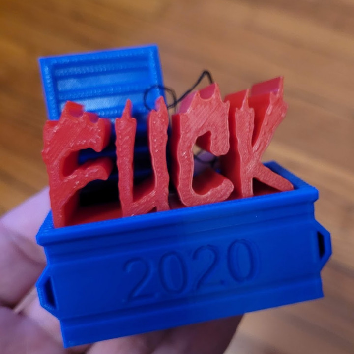 2020 çöp kutusu süs Bahçe Kahretsin 3D print model - Mito3D