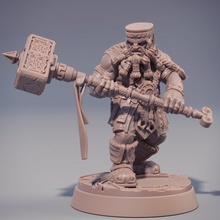 kigan Crosta giocattoli Giochi draghi dungeon casco mini miniature rpg maschio martello nano tavolo gioco guerra dnd alba 3d print model - Mito3D