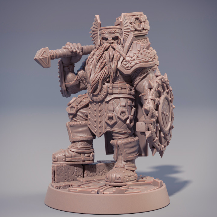 imar Hakka cüceler karanlık derin oyuncaklar oyunlar ejderhalar Zindanlar kahraman mini minyatürler rpg kalkan erkek çekiç cüce masaüstü savaş oyunu dnd dayak 3D print model - Mito3D