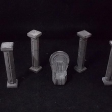 throne pillars toys & games fantasy pillar terrain scatter 3d print model - Mito3D