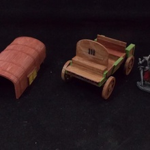 caravane jouets Jeux fantaisie terrain véhicule Chariot wagon marchande dispersion 3d print model - Mito3D