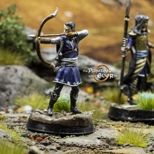 elven archer - presupported toys & games arrow elf fantasy rpg wargaming warhammer hunter miniature lotr bow ranger 28mm dnd tracker frostgrave skirmish pre-supported statblock 3d print model - Mito3D