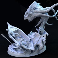 aboleth juguetes juegos criatura fantasía pez juego azar monstruo Oceano rpg mar agua mesa dnd profundo abismo 3e 5e 4e 2e 3d print model - Mito3D