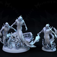 abyssal serpent toys & games creature fantasy fish gaming monster rpg sea water mermaid tabletop dnd deep abyss merman 3e 5e 4e 2e 3d print model - Mito3D