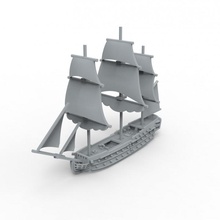 spanish africa class 64 guns tabletop ship wars wargame naval battle sails age sail 3d print model - Mito3D
