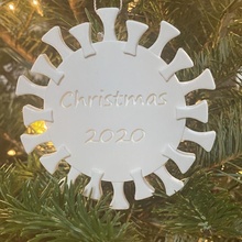 covid snowflake christmas 2020 ornament decoration diy christmastree nosupport coronavirus covid-19 christmas2020 3d print model - Mito3D
