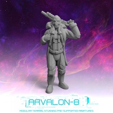 arvalon 8 bounty hunters zulian toys & games future miniatures rpg sci-fi stargrave starfinder arvalon8 3d print model - Mito3D