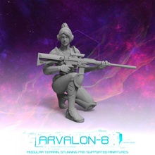 Arvalon 8 tripulaciones tripulación 11 2 gina preocupado juguetes juegos futuro miniaturas rpg sci fi stargrave buscador estrellas arvalon8 3d print model - Mito3D