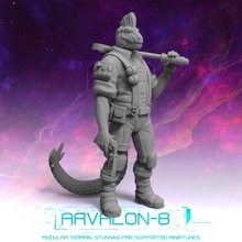 arvalon 8 crews crew 12-3 grask toys & games future miniatures rpg sci-fi stargrave starfinder arvalon8 3d print model - Mito3D