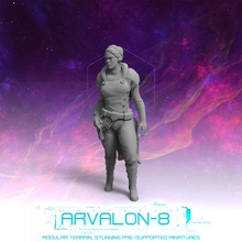 Arvalon 8 équipages équipage 2 1 capitaine 39 hara jouets Jeux futur miniatures rpg sci stargrave starfinder arvalon8 3d print model - Mito3D