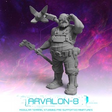 Arvalon 8 mürettebat 2 orin eller oyuncaklar oyunlar gelecek minyatürler rpg sci fi yıldız mezar bulucu arvalon8 3d print model - Mito3D