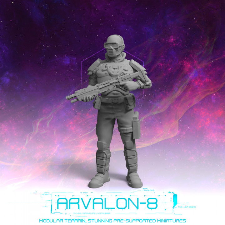 Arvalon 8 équipages équipage 4 1 jouets Jeux futur miniatures rpg sci stargrave starfinder arvalon8 3D print model - Mito3D