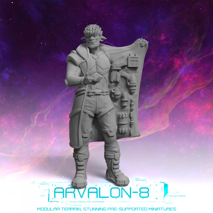arvalon 8 crews crew 5-1 solis brothers toys & games future miniatures rpg sci-fi stargrave starfinder arvalon8 3D print model - Mito3D