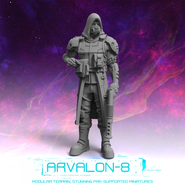 Arvalon 8 mürettebat 1 ysunar em oyuncaklar oyunlar gelecek minyatürler rpg sci fi yıldız mezar bulucu arvalon8 3D print model - Mito3D