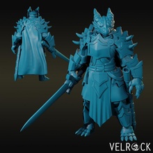 Dragonborn şövalye uzun kılıç erkek oyuncaklar oyunlar fantezi dövüşçü savaşçı paladin Zindanlar ejderhalar Dragonkin 3d print model - Mito3D