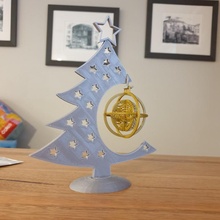 snowflake christmas bauble rings decoration easy gift ornament xmas navidad noel supports 3d print model - Mito3D