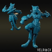 tabaxi monk claws female toys & games fantasy fighting dungeons dragons catfolk martial arts unarmed 3d print model - Mito3D