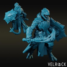 lizardfolk warrior club shield male toys & games bone fantasy fighter skull dungeons dragons 3d print model - Mito3D