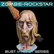 zombie rock star toys & games bust halloween horror monster sculpture miniature 3d print model - Mito3D