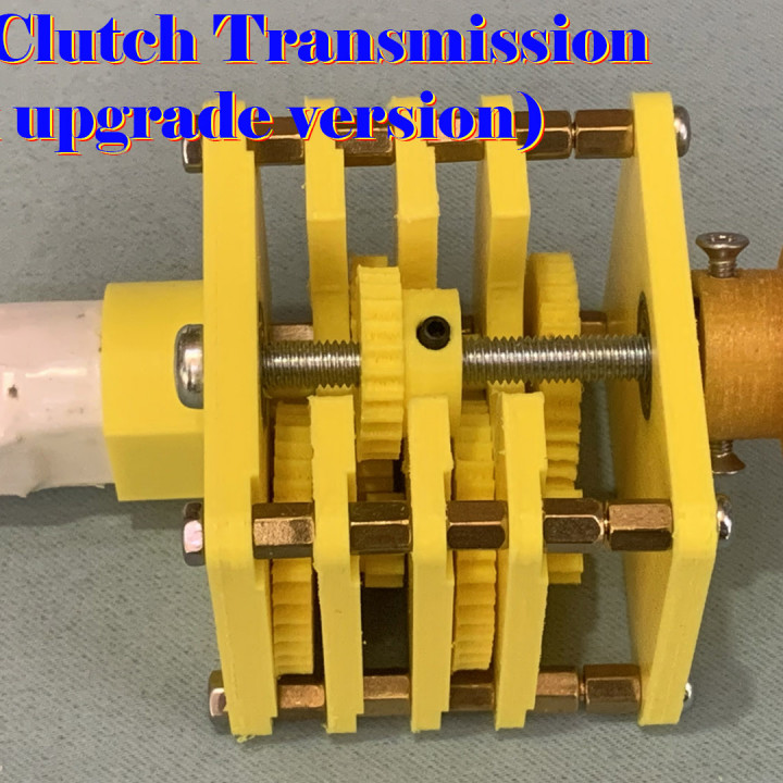 manual clutch transmission gearbox upgrade version extendable 3D print model - Mito3D