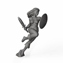 Amazonas princesa profesionalmente pre supported juguetes juegos bárbaro hembra combatiente luchador bloodyswordminiatures 3dprintingpro 3d print model - Mito3D