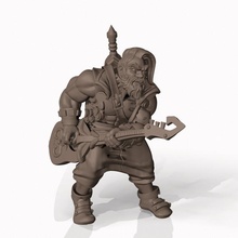 human bard - professionally pre-supported toys & games male dnd pathfinder frostgrave pitfighter bloodyswordminiatures 3dprintingpro 3d print model - Mito3D