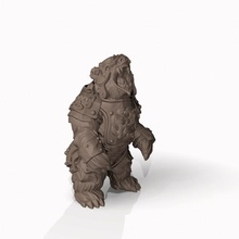 armored warbear - professionally pre-supported toys & games dnd pathfinder frostgrave pitfighter bloodyswordminiatures 3dprintingpro 3d print model - Mito3D