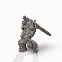 dwarf slayer - professionally pre-supported store dwarf dnd pathfinder frostgrave pre-supported two-handed pitfighter bloodyswordminiatures 3dprintingpro 3d print model - Mito3D