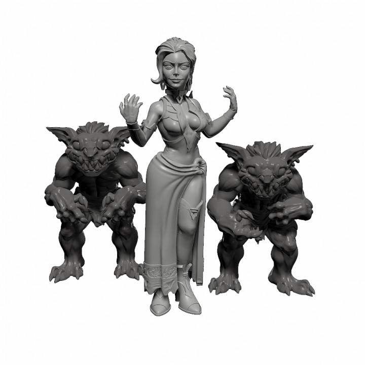 female elf warlock -professionally pre-supported store dnd pathfinder frostgrave pre-supported pitfighter bloodyswordminiatures 3dprintingpro 3D print model - Mito3D