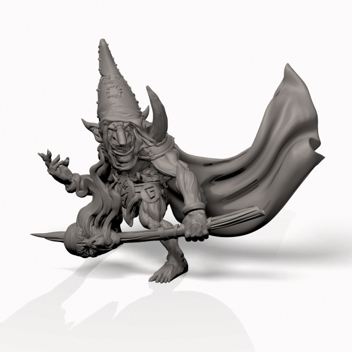 goblin warlock - professionally pre-supported toys & games dnd pathfinder frostgrave pitfighter bloodyswordminiatures 3dprintingpro 3D print model - Mito3D