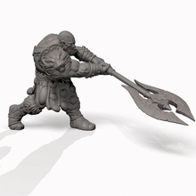 Goliath Barbar 2 handed Waffe professionell pre supported Spielzeuge Spiele dnd Pfadfinder Frostgrave Pitfighter bloodyswordminiatures 3dprintingpro 3d print model - Mito3D