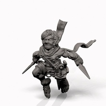 halfling rogue - professionally pre-supported toys & games dnd pathfinder frostgrave pitfighter bloodyswordminiatures 3dprintingpro 3d print model - Mito3D