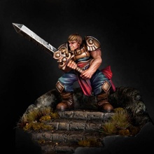 human fighter knight - professionally pre-supported toys & games dnd pathfinder frostgrave pitfighter bloodyswordminiatures 3dprintingpro 3d print model - Mito3D