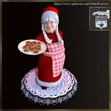 Père Noël femme jouets Jeux hiver noel événement vacances 3d print model - Mito3D