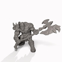orc berserker- professionally pre-supported toys & games dnd pathfinder frostgrave pitfighter bloodyswordminiatures 3dprintingpro 3d print model - Mito3D