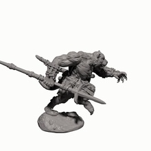 tabaxi samurai fighter - professionally pre-supported toys & games dnd pathfinder frostgrave pitfighter bloodyswordminiatures 3dprintingpro 3d print model - Mito3D